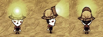 Wes wearing a Miner Hat.