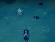 A Spider Den planted in the ocean by a bugged Spider Queen in the Shipwrecked DLC.