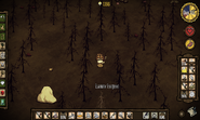 A screenshot of an early game version in 2012. Notable are the Research Points system and the absence of the Sanity mechanic.