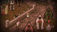 A promotional screenshot, featuring a pig city.