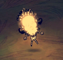 Woodlegs getting struck by lightning.