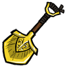 Woven - Elegant Ornate Nordic Shovel A resplendent golden shovel, its design reminiscent of days of yore. See ingame