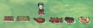All non-character-specific Boats that can be crafted in Shipwrecked.