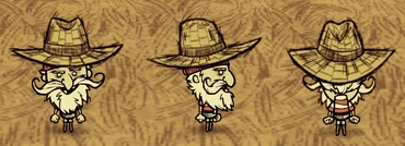 Woodlegs wearing a Straw Hat.