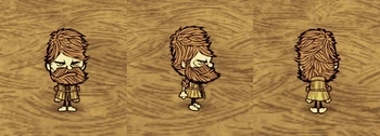 Woodie wearing a Rain Coat.