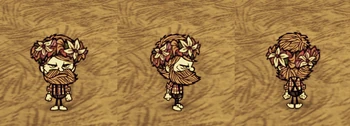 Woodie wearing a Garland.