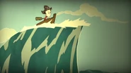 Wilson on a Big Wave, as seen in the Shipwrecked early access trailer.