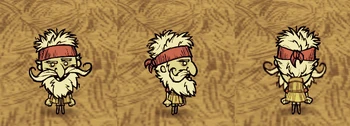 Woodlegs wearing a Rain Coat.