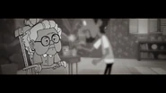 Warly putting a flower in the vase next to Maman Angeline in Taste of Home.
