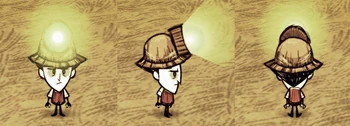 Wilson wearing a Miner Hat.