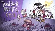 Wigfrid alongside other characters in a promo image for the release of Don't Starve Together on Playstation.