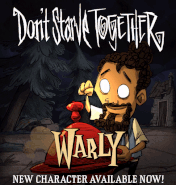 Warly in a promotional animation for his introduction to Don't Starve Together.