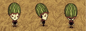 Wes wearing a Fashion Melon.