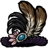 Feather Trimmed Hat Icon