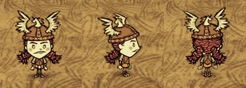 Wigfrid wearing a Battle Helm.