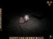 A Ruins Sinkhole in a cave. It is a Plugged Sinkhole retextured so it's made of Thulecite.