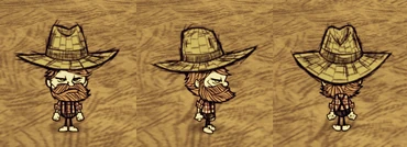Woodie wearing a Straw Hat.