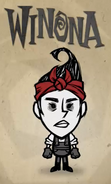 Winona na tela de escolha de personagem.