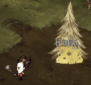 Opción de extinguir a un árbol en llamas