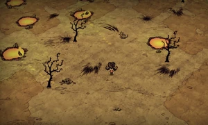 日中の巣の様子。Lavaeが2体出現している