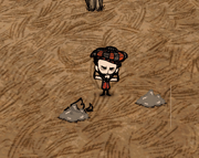 プレイヤーの正気度低下により灰青色に光るスラートルの粘液