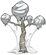 Textura de árvore encasulada pequena não utilizada.