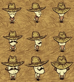 Wolfgang wearing a Straw Hat.
