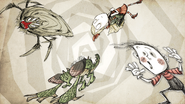 Wendy in a loading screen for Don't Starve Together.