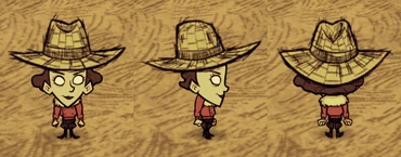 Wheeler wearing a Straw Hat.