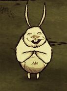 A happy Bunnyman clapping