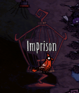 "Imprison" option when holding a bird over an empty Birdcage.