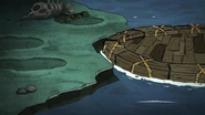 The boat in the Turn of Tides launch trailer.