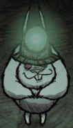 Bunnyman wearing a Miner Hat.