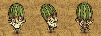 Woodlegs wearing a Fashion Melon.