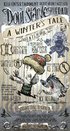 A Winter Hat-wearing Wilson prominently featured in the A Winter's Tale update poster.