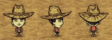 Walani wearing a Straw Hat.