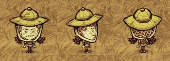 Wigfrid wearing a Beekeeper Hat.