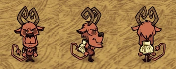 Wortox wearing a Chef Pouch.