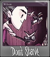 Wilson's foil Steam Trading Card for Don't Starve.