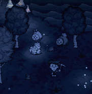 Glommer's Statue during a Full Moon with Glommer and its flower present.