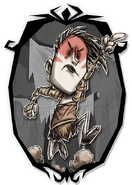 Portait of Wes's "Warrior" Skin in Don't Starve Together.