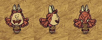 Wilba wearing a Log Suit.