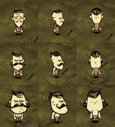 Wolfgang's different character models as they appear in-game.