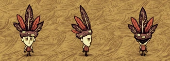 Wilson wearing a Feather Hat.