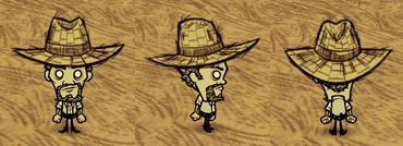 Warly wearing a Straw Hat.