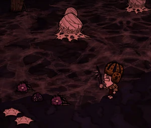 Bulged Tentacle guarding the monster meat baits for the spiders.