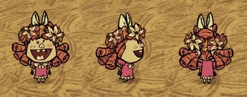Wilba wearing a Garland.