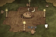 中立のGuardian PigsがPig Kingを守っている（Adventure Modeにて）