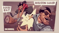 Promotional art by Jeff Agala for the Don't Starve-themed items in TF2.