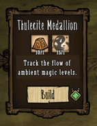 When crafting with the Construction Amulet equipped, an icon appears next to the "Build" button.